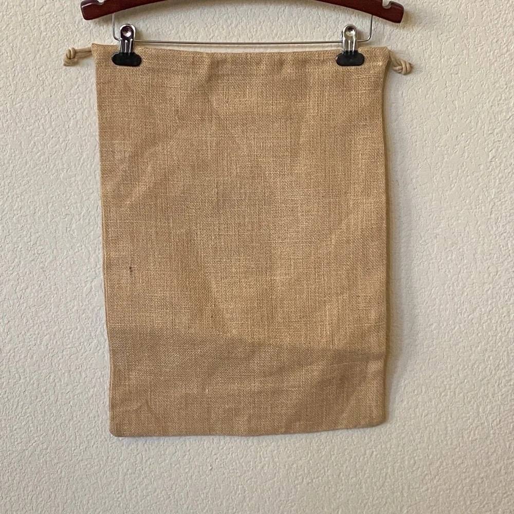 Harrow & Green Burlap Santa Bag for Holiday Gifts Drawstring Size 21”X15.5”
